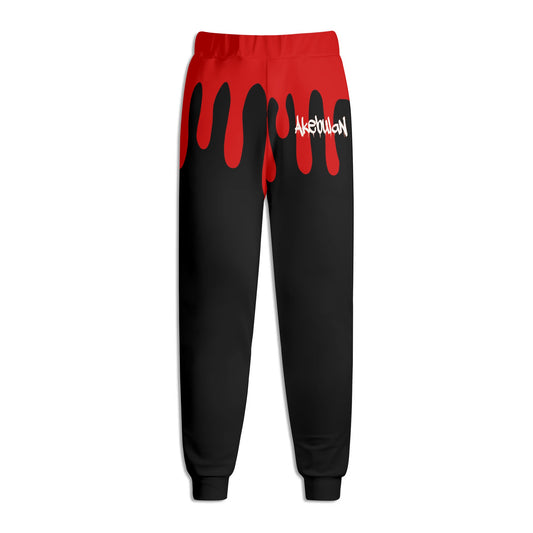 Alkebulan Drip Sweatpants (Red and Black)