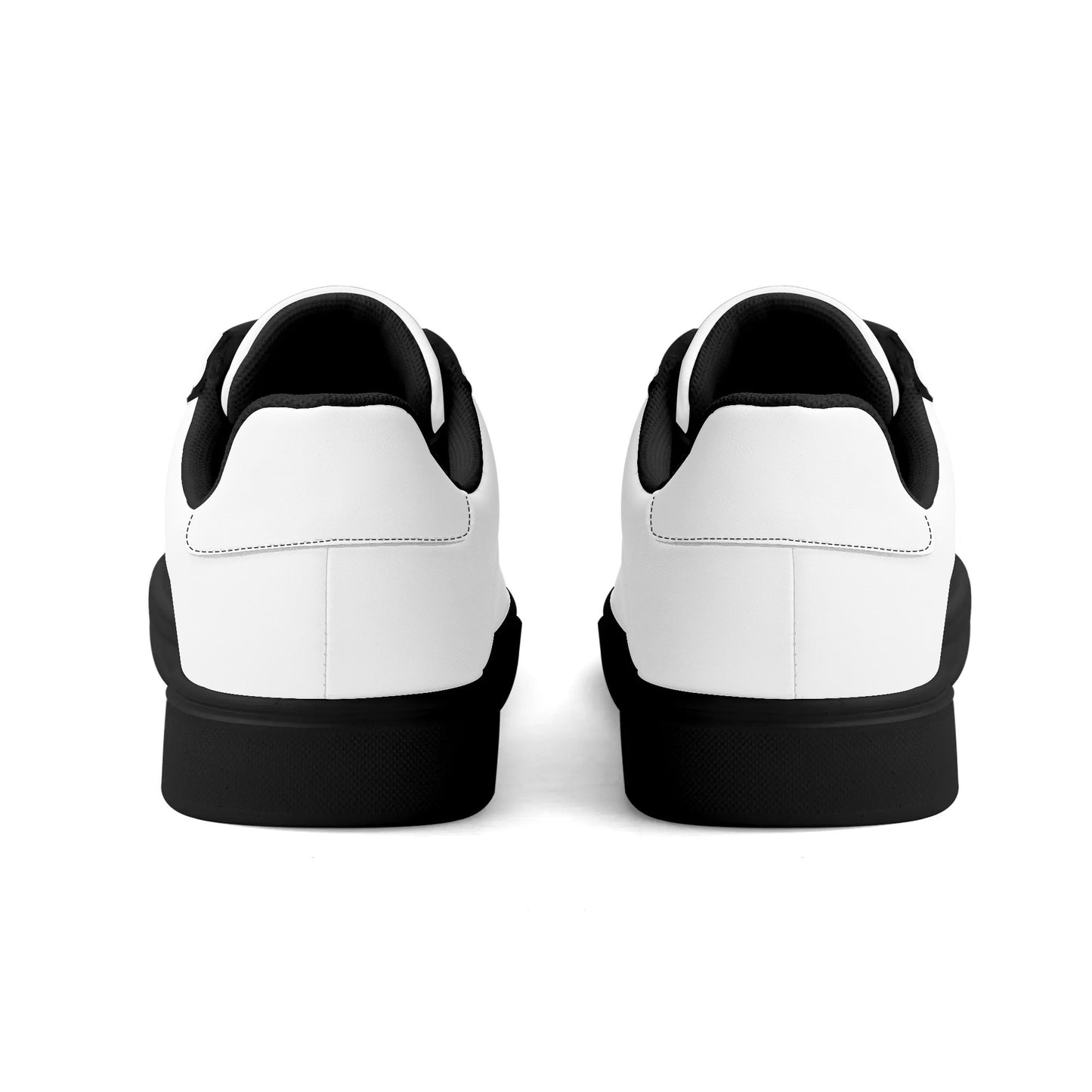 SIM-1  Low Top Leather Skateboard Shoes (White)