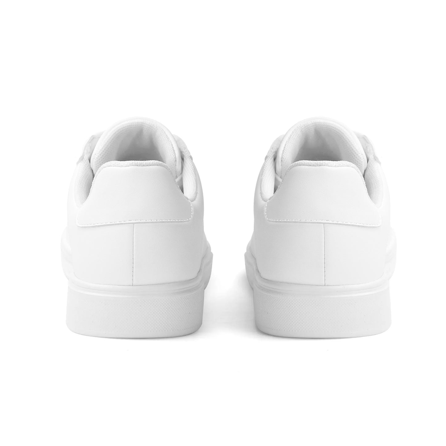 SIM-1  Low Top Leather Skateboard Shoes (White)