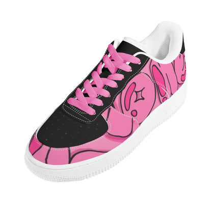 Sim-1 Graffiti  Low Top Leather Sport Sneakers