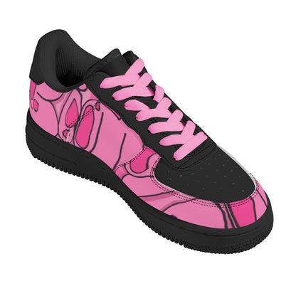 Sim-1 Graffiti  Low Top Leather Sport Sneakers