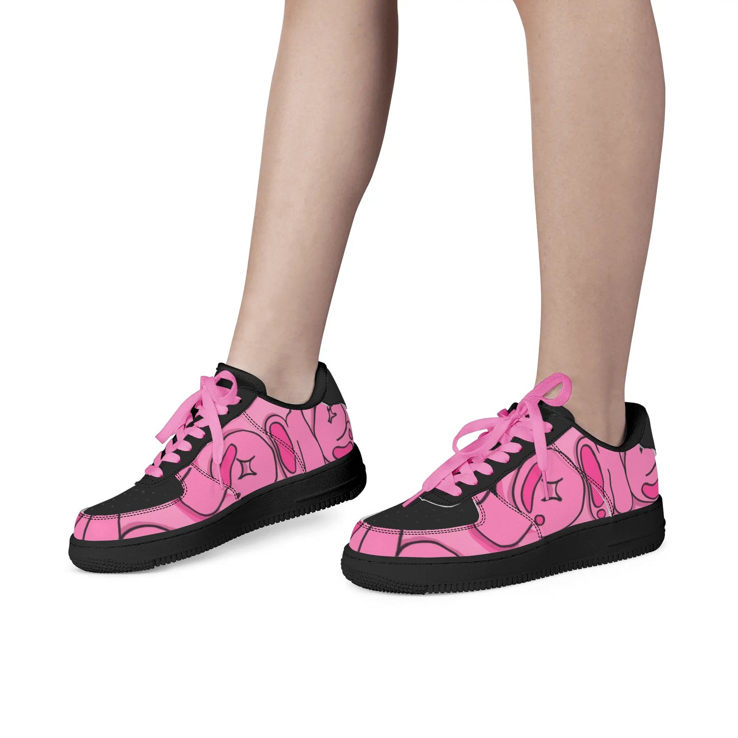 Sim-1 Graffiti  Low Top Leather Sport Sneakers