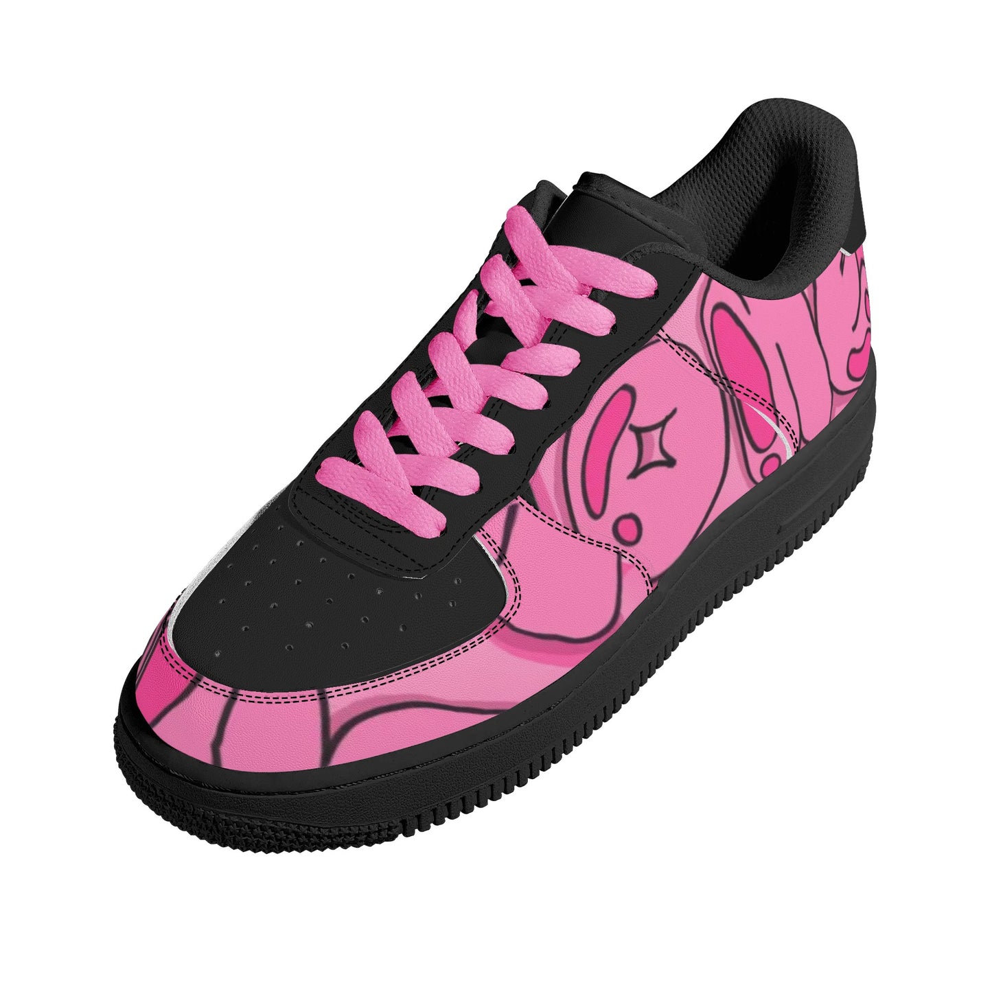 Sim-1 Graffiti  Low Top Leather Sport Sneakers